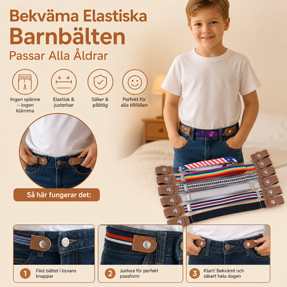 Bekväma Elastiska Barnbälten – Passar Alla Åldrar