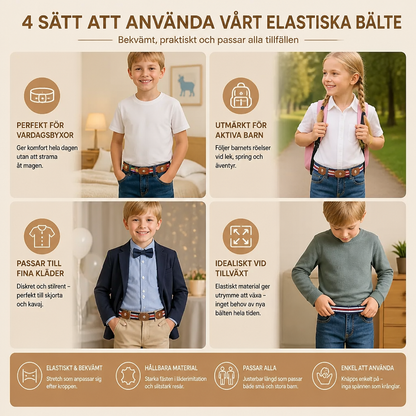 Bekväma Elastiska Barnbälten – Passar Alla Åldrar