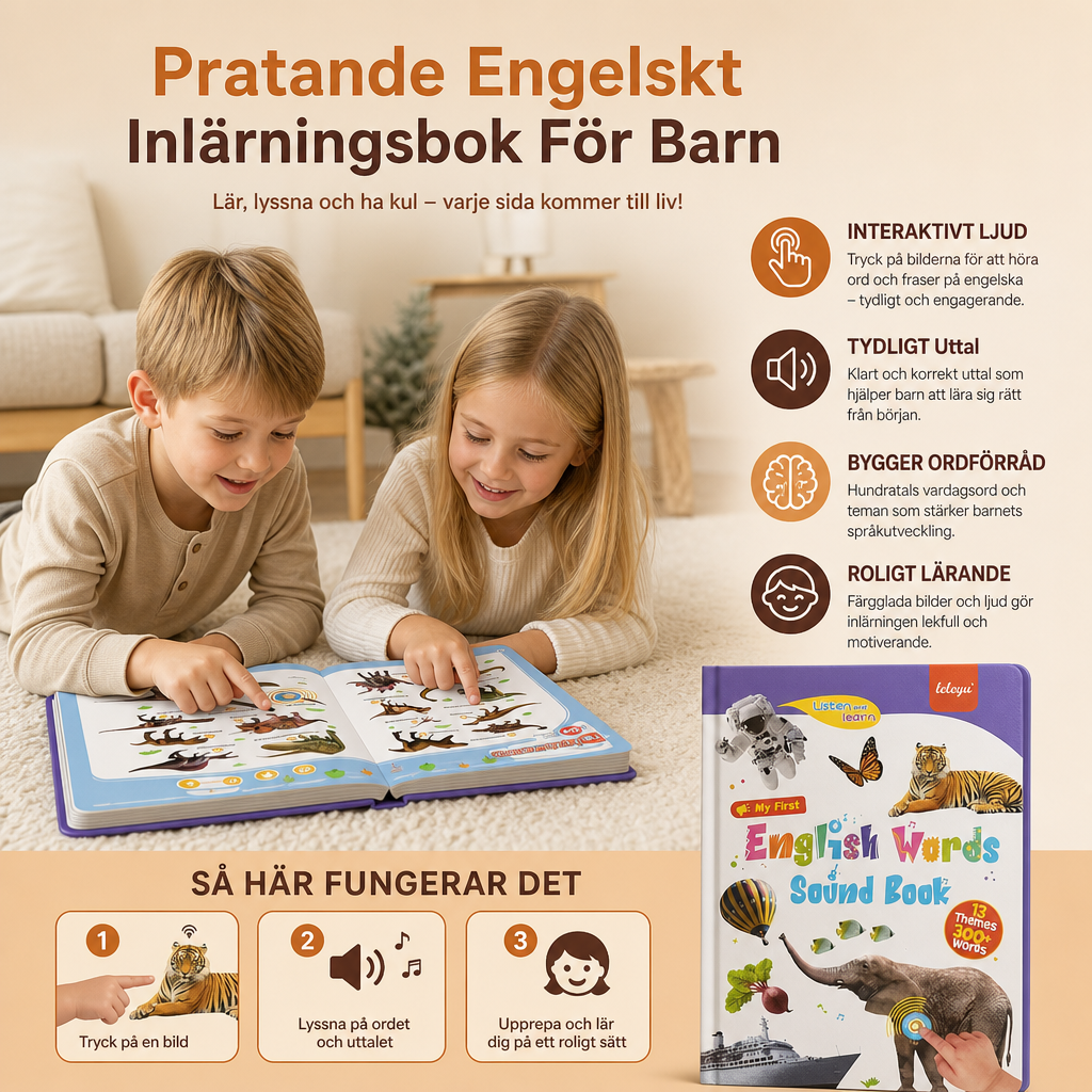 Pratande Engelskt Inlärningsbok För Barn
