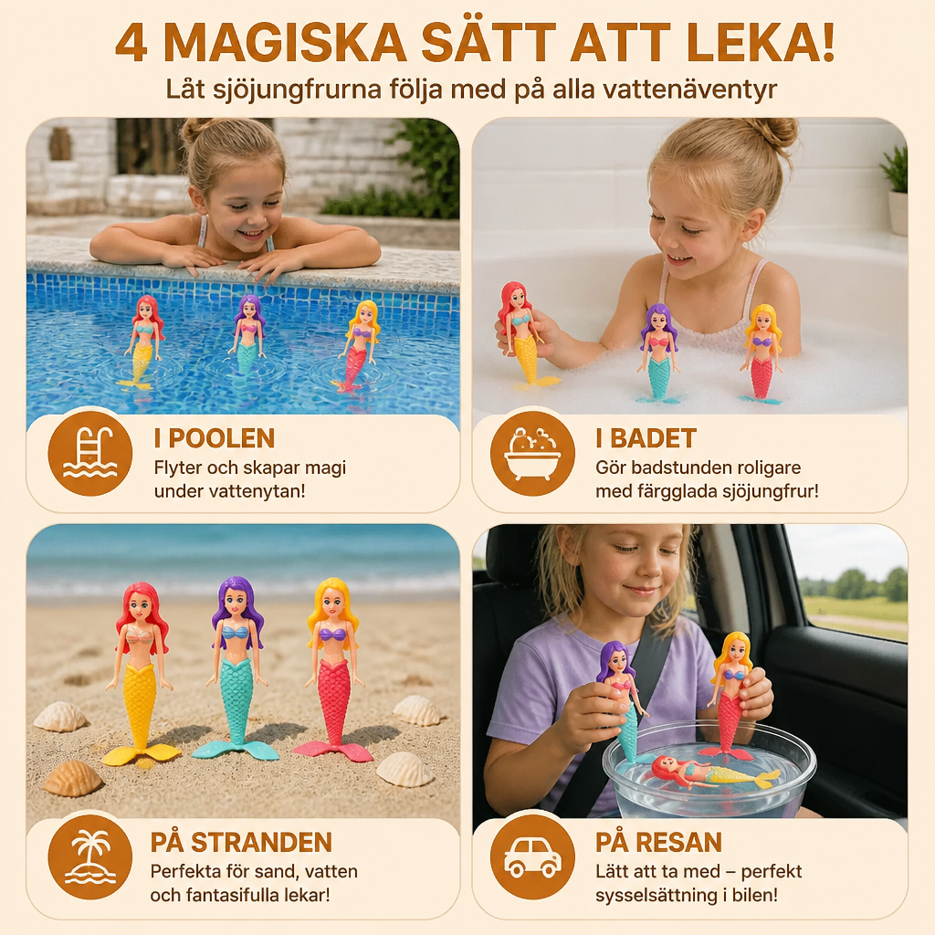 Magisk Sjöjungfru-Vattenleksak