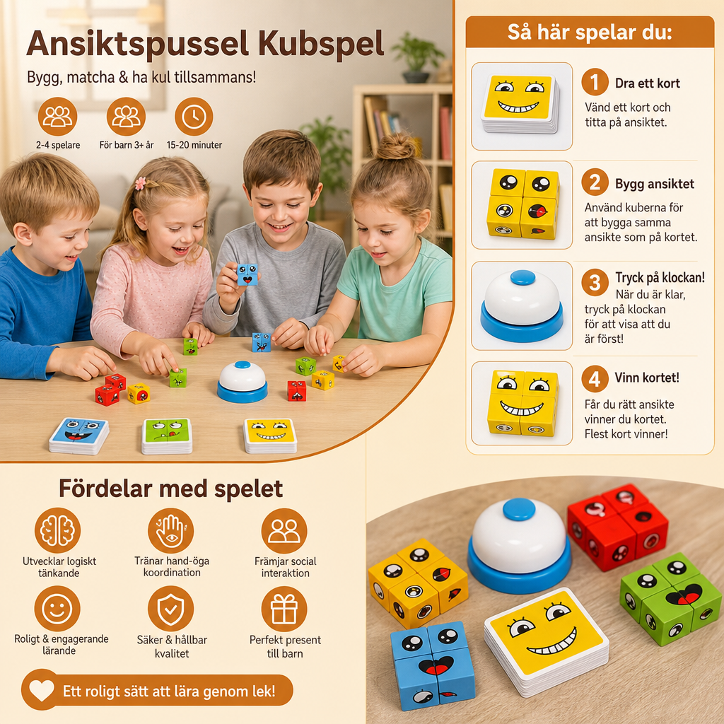 Ansiktspussel Kubspel