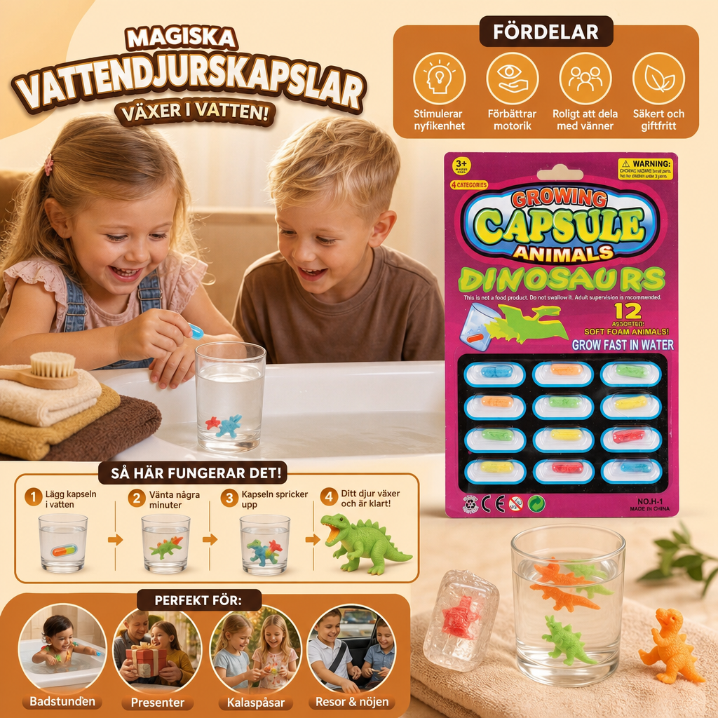 Magiska Vattendjursväxande Kapslar