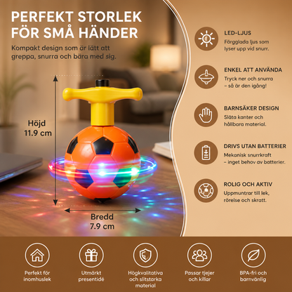 Självlysande LED-fotbollssnurra