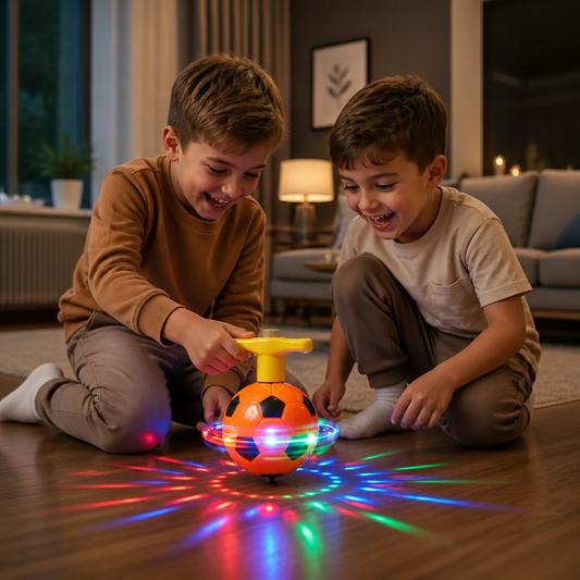 Självlysande LED-fotbollssnurra