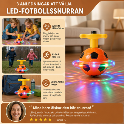 Självlysande LED-fotbollssnurra
