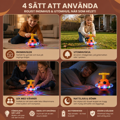 Självlysande LED-fotbollssnurra