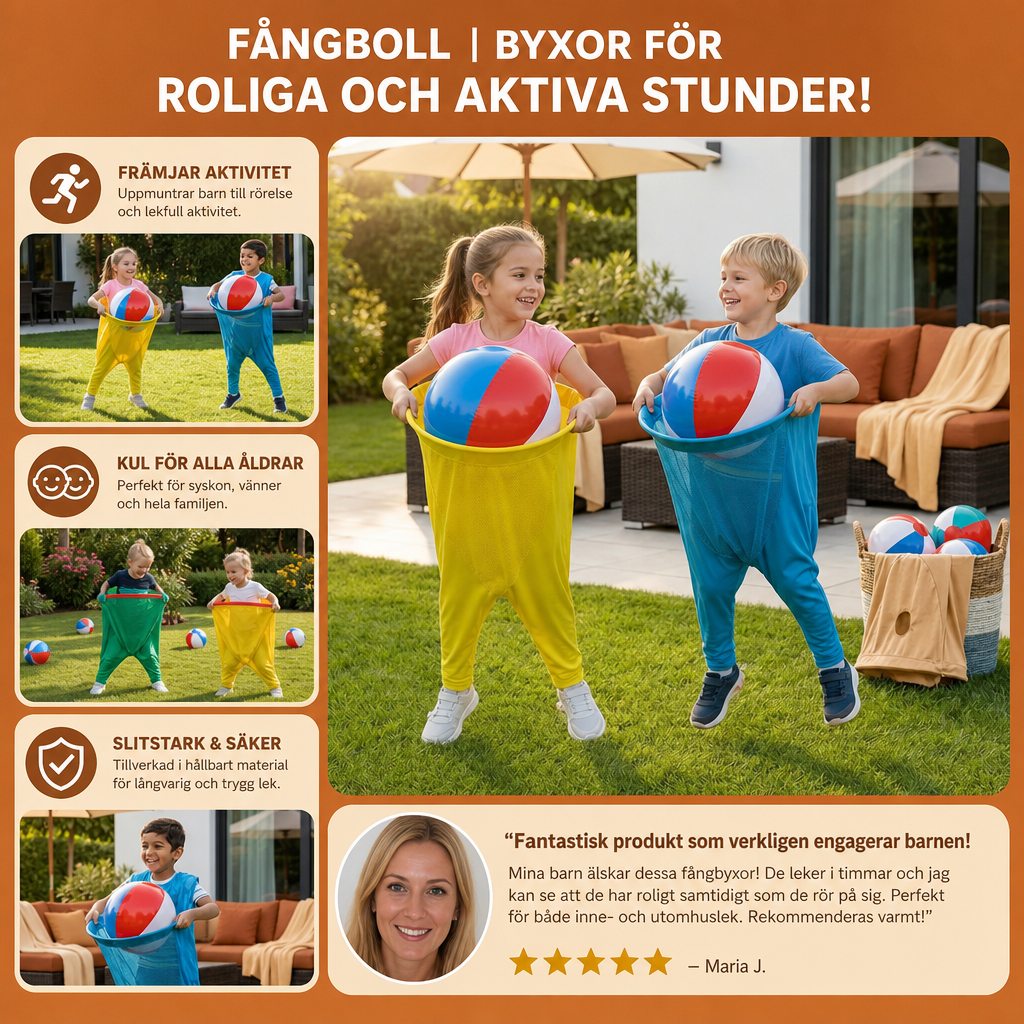 Clownbyxor Fångboll Familjespel