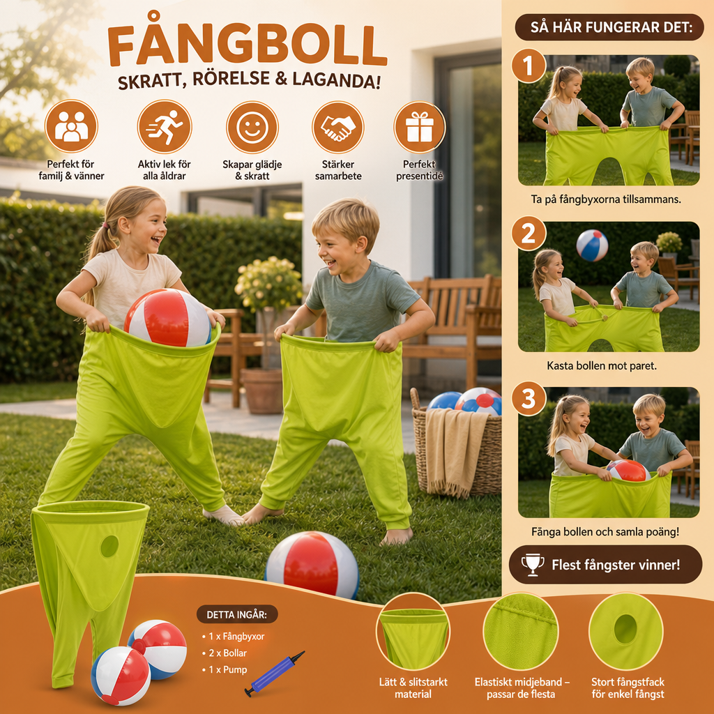 Clownbyxor Fångboll Familjespel