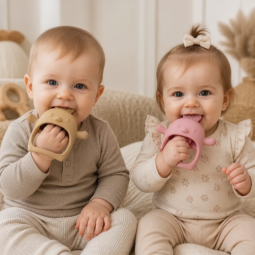 Babykyckling Silikonbitring – Tandningshjälp i livsmedelsgodkänd silikon