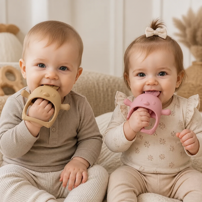 Babykyckling Silikonbitring – Tandningshjälp i livsmedelsgodkänd silikon