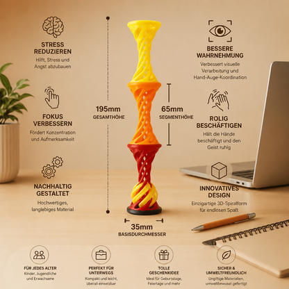 3D Spiral Fidget Toy – Rotationsbart Antistress Skrivbordsspel