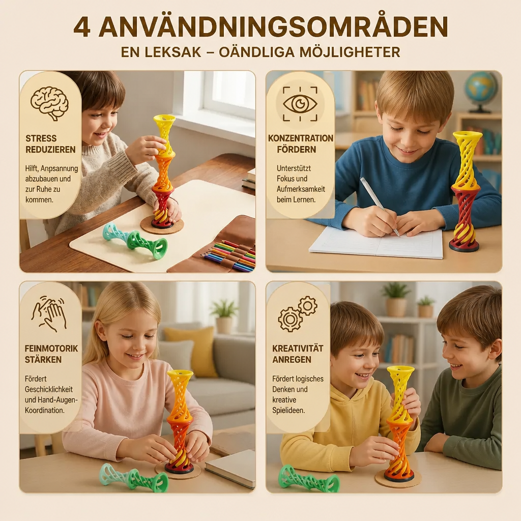 3D Spiral Fidget Toy – Rotationsbart Antistress Skrivbordsspel