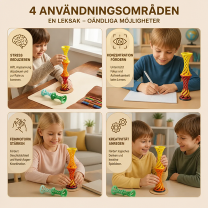 3D Spiral Fidget Toy – Rotationsbart Antistress Skrivbordsspel