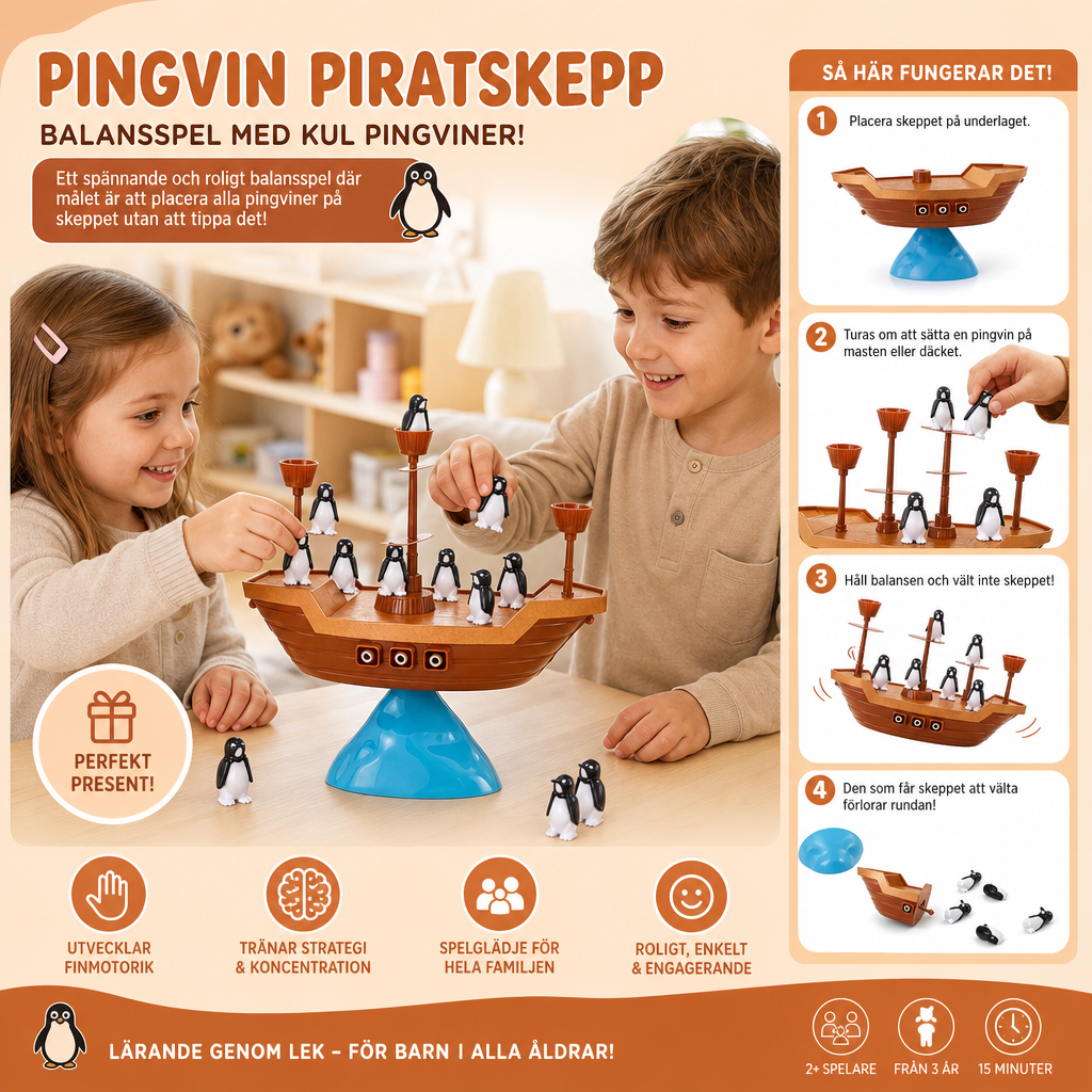 Pingvin Piratskepp – Balansspel