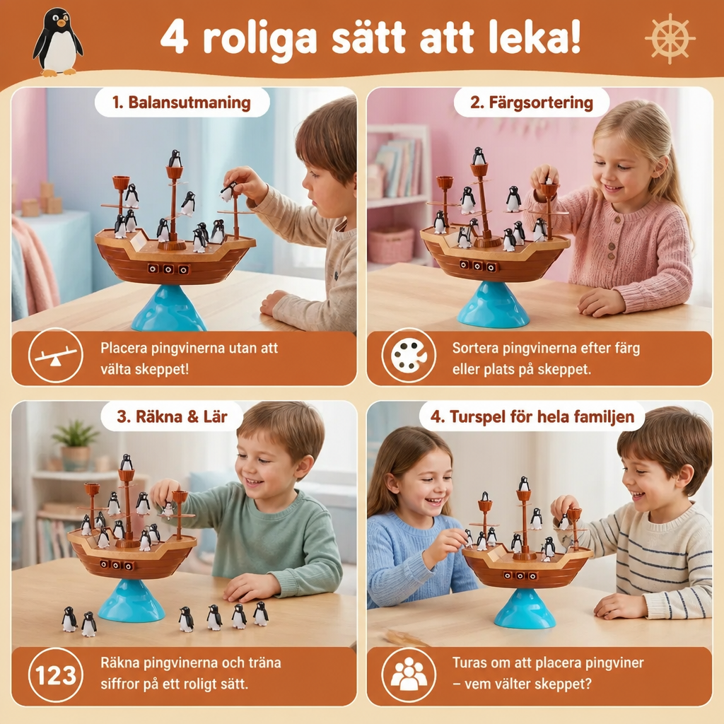 Pingvin Piratskepp – Balansspel