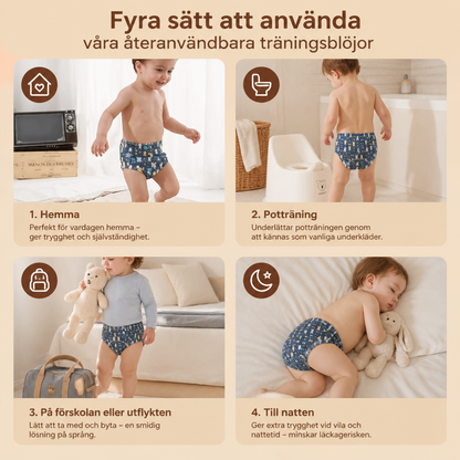 Återanvändningsbara träningsblöjor – Potträning på ett enkelt sätt!