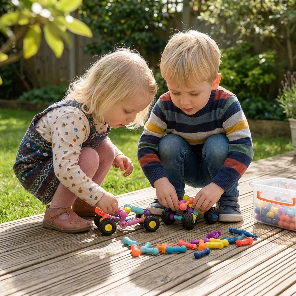 Pedagogiskt DIY-byggset med rörliga leder