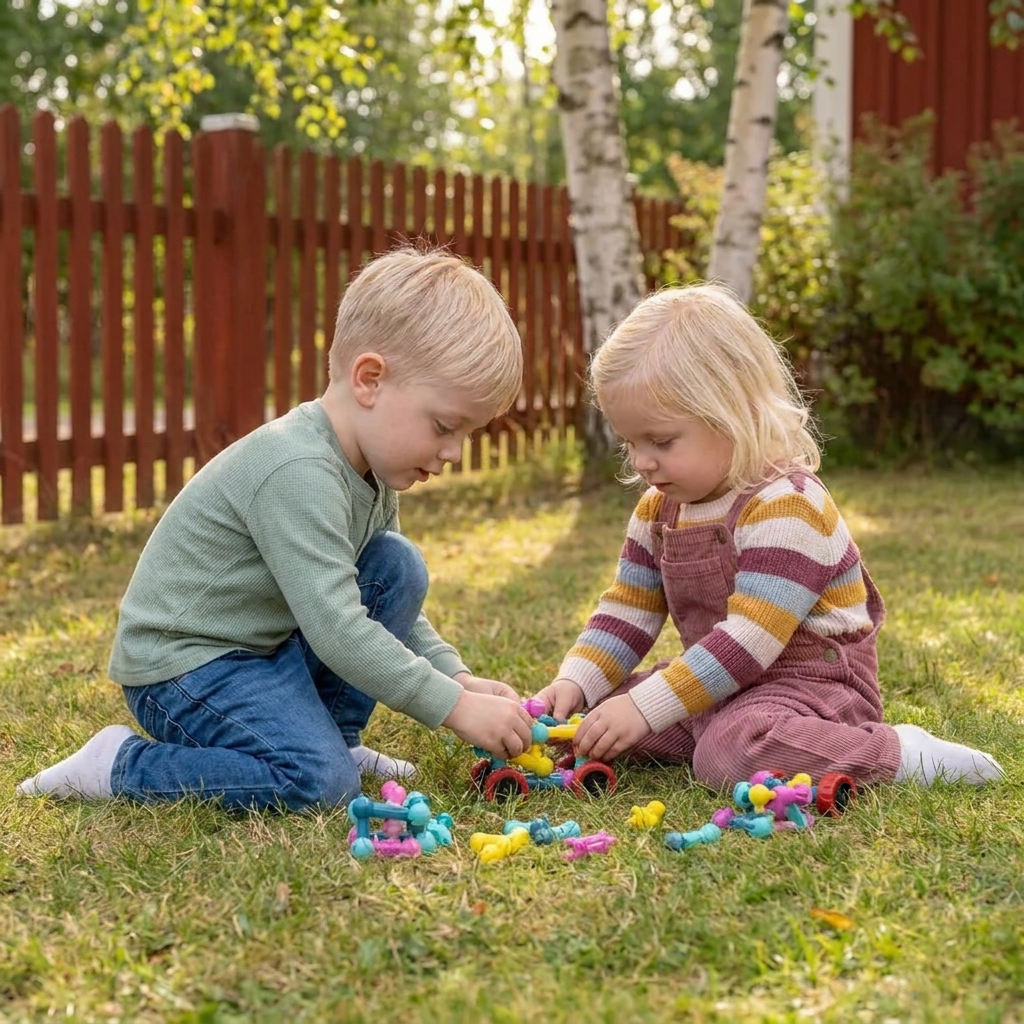 Pedagogiskt DIY-byggset med rörliga leder