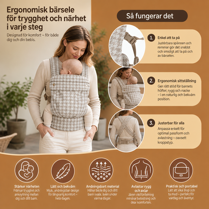 Ergonomisk bärsele för bebisar – andningsbar och justerbar