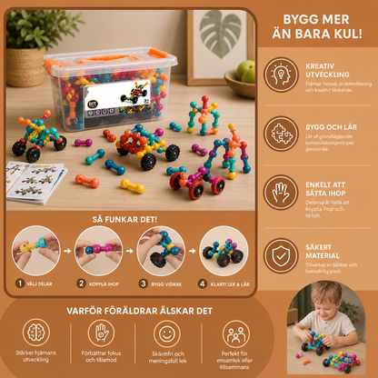 Pedagogiskt DIY-byggset med rörliga leder