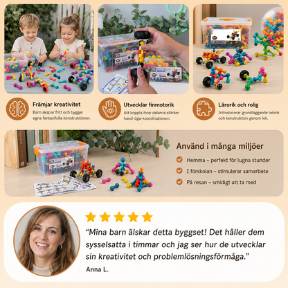 Pedagogiskt DIY-byggset med rörliga leder