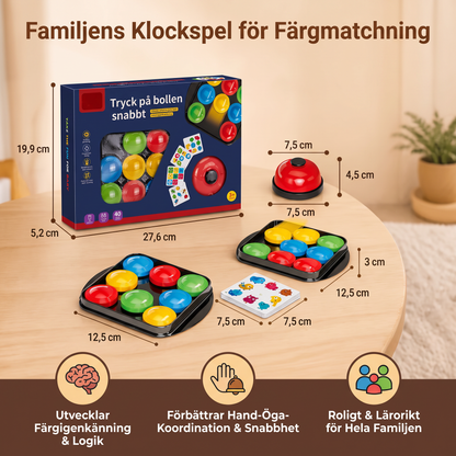 Utbildningsspel Familjens Klockspel för Färgmatchning