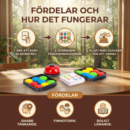 Utbildningsspel Familjens Klockspel för Färgmatchning