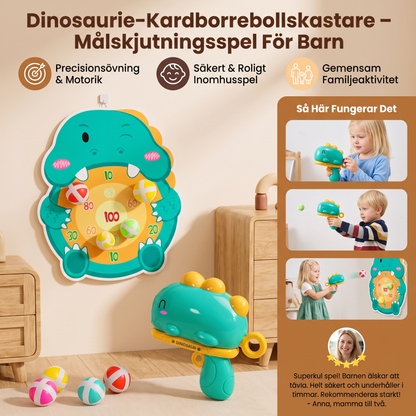 Dinosaurie-Kardborrebollskastare – Målskjutningsspel För Barn
