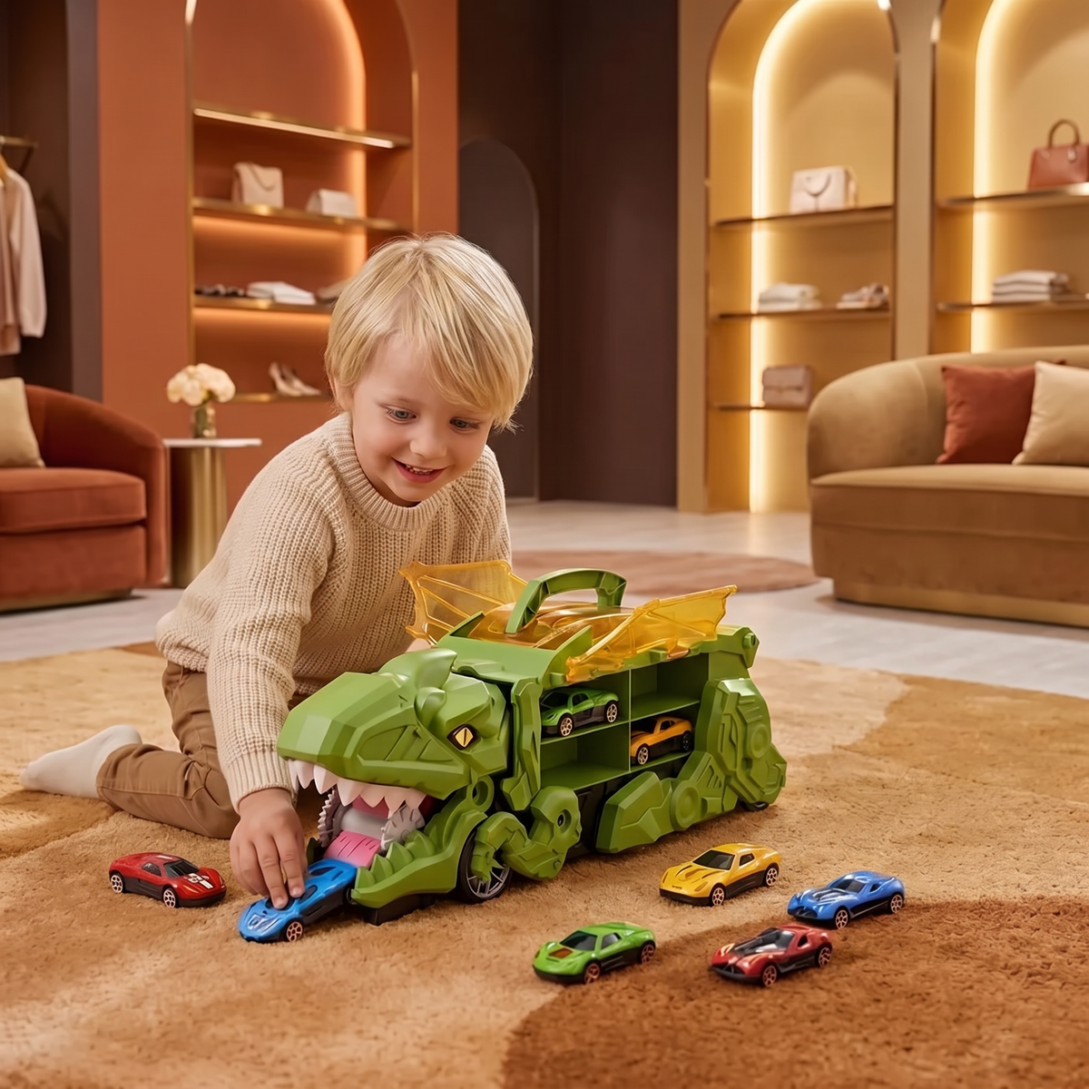 Dinosauriebilspel Lastbil