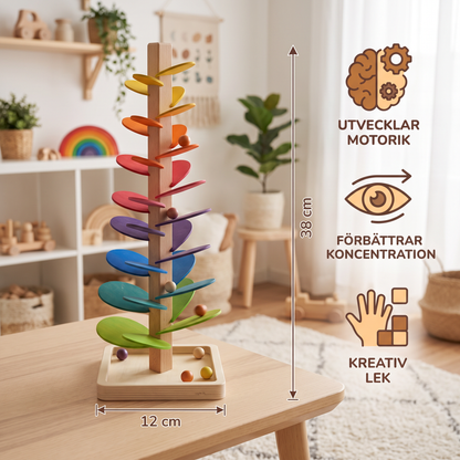 Montessori Regnbåge Marmortorn I Trä