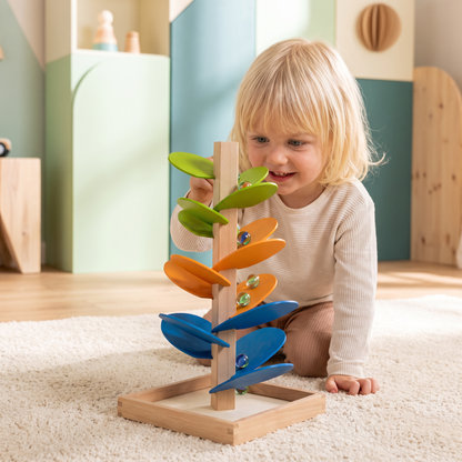 Montessori Regnbåge Marmortorn I Trä