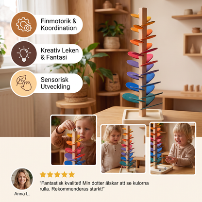 Montessori Regnbåge Marmortorn I Trä