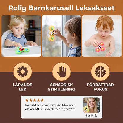 Rolig Barnkarusell Leksaksset Med 3 Delar
