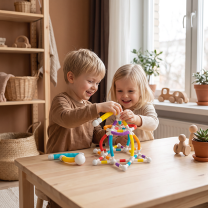 Montessori Formbara Magnetiska Byggklossar