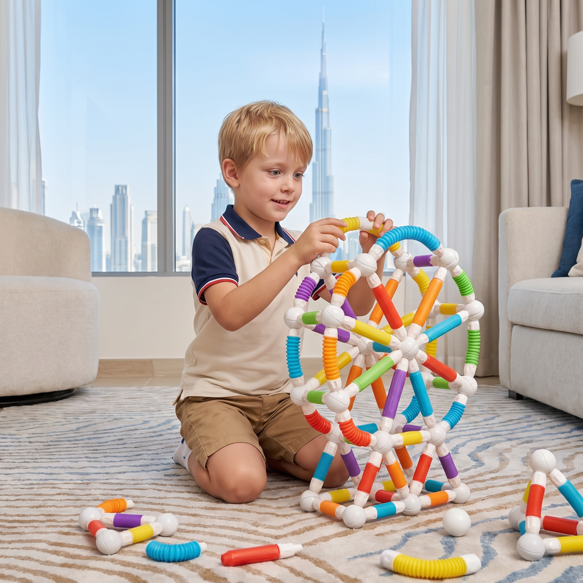 Montessori Formbara Magnetiska Byggklossar