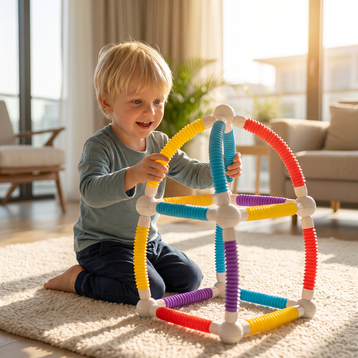 Montessori Formbara Magnetiska Byggklossar