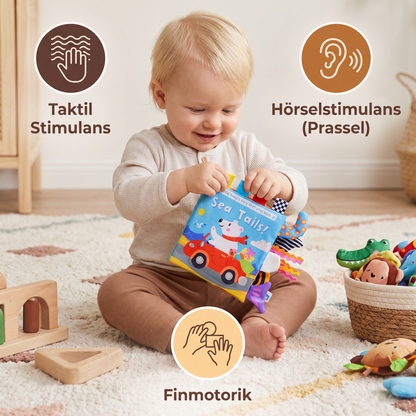 Sensorisk Prasselbok För Småbarn