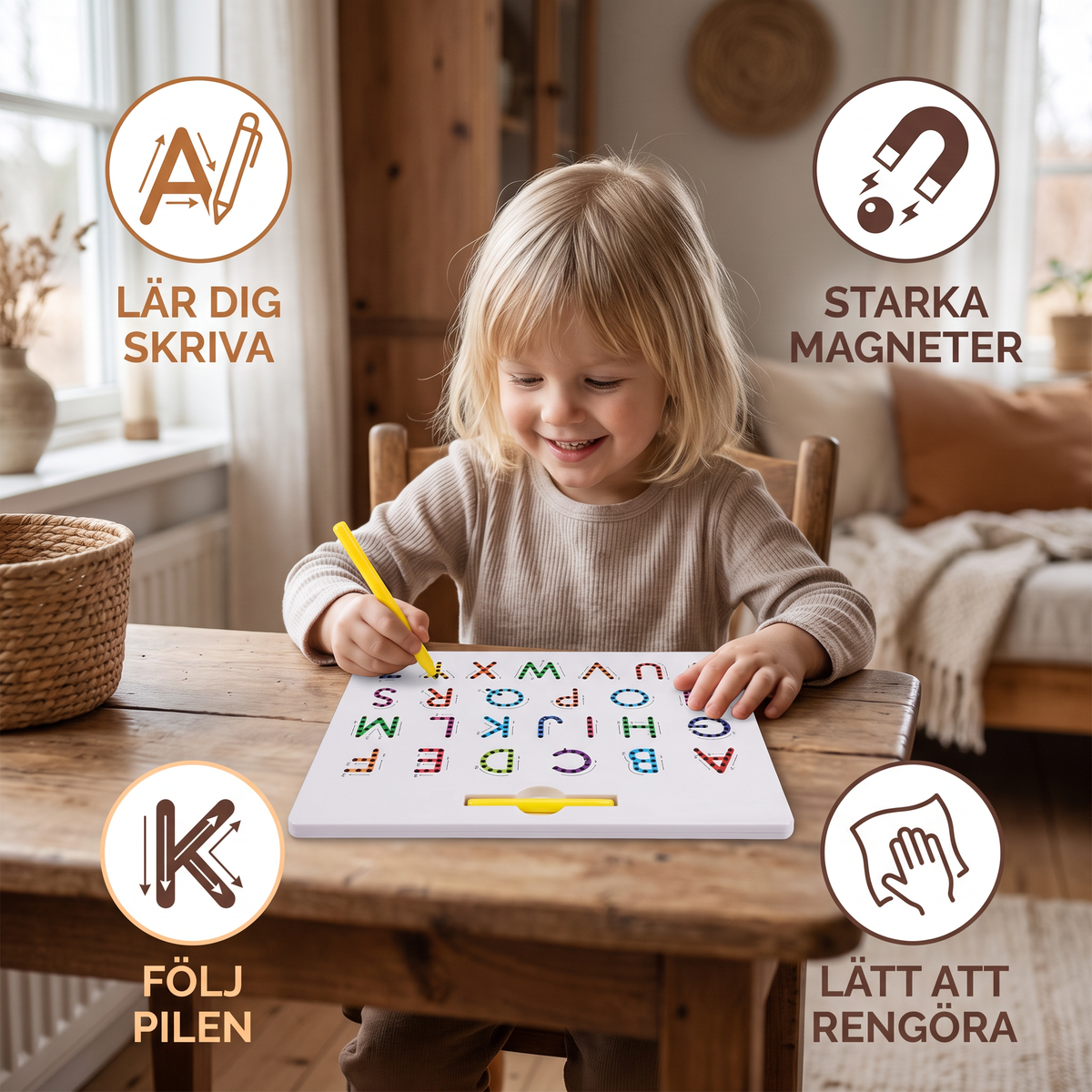 Pedagogisk Magnetisk Kulskrivtavla För Lärande