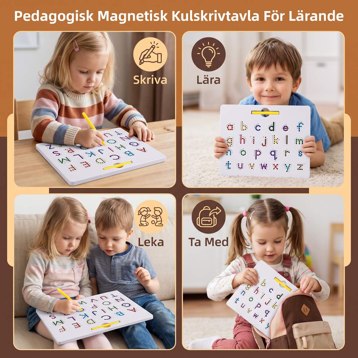 Pedagogisk Magnetisk Kulskrivtavla För Lärande