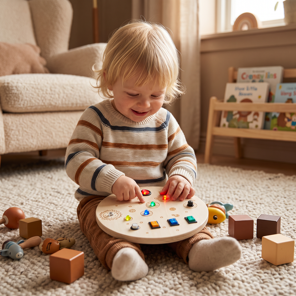 Montessori Aktivitetsbräda I Trä