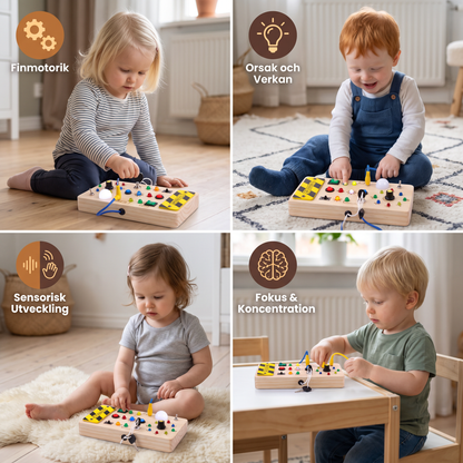Montessori Aktivitetsbräda I Trä