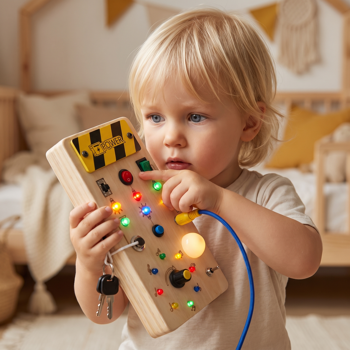 Montessori Aktivitetsbräda I Trä