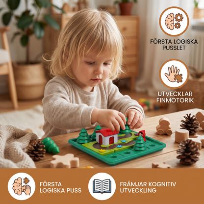 Montessori-Pussel Med Rödluvan Och Skicklighetsspel