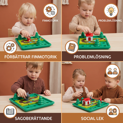 Montessori-Pussel Med Rödluvan Och Skicklighetsspel