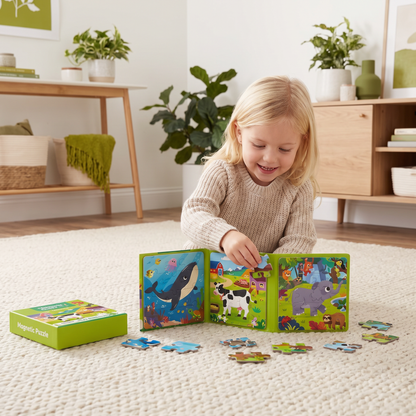 Magnetisk Montessori-Pusselbok