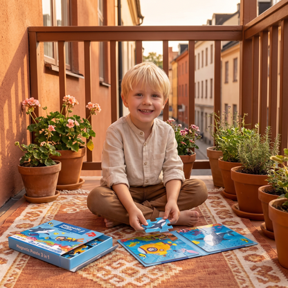 Magnetisk Montessori-Pusselbok