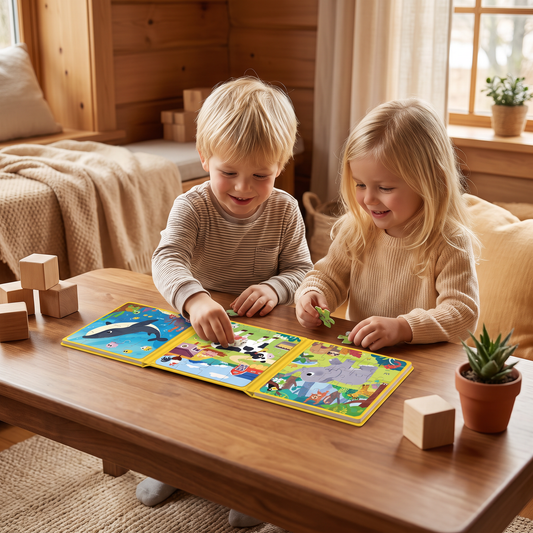 Magnetisk Montessori-Pusselbok