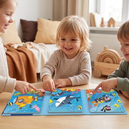 Magnetisk Montessori-Pusselbok