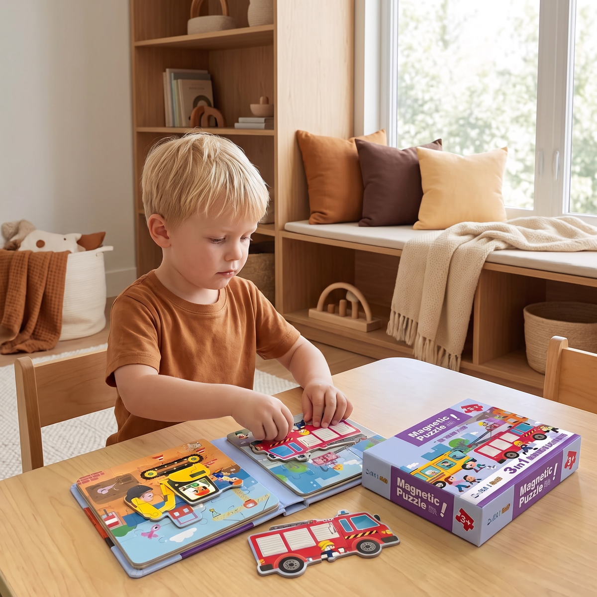 Magnetisk Montessori-Pusselbok