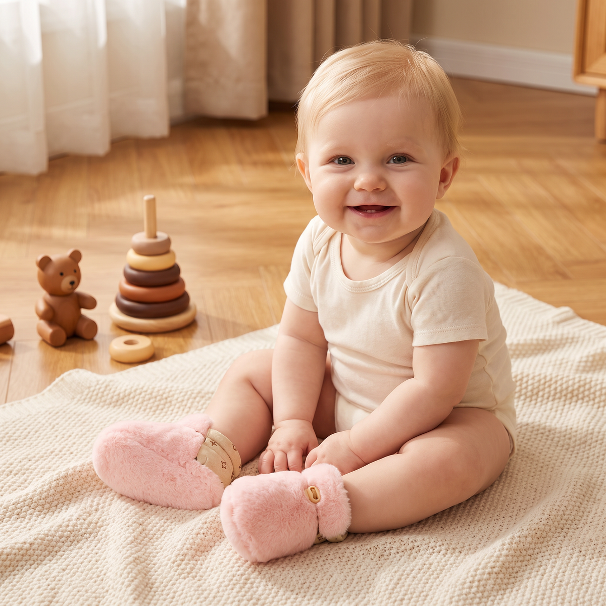 Mjuka Babysockskor